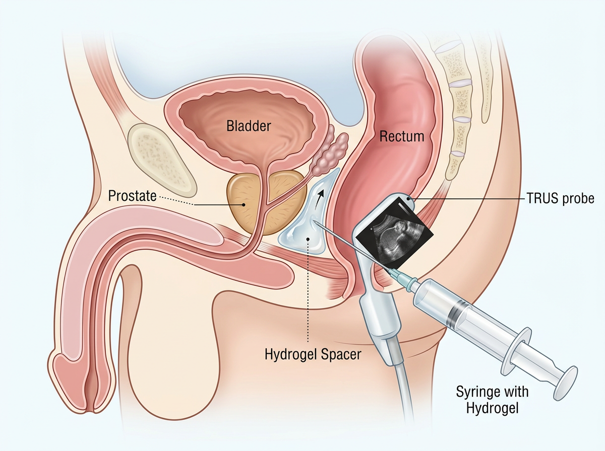 hydrogel spacer placement