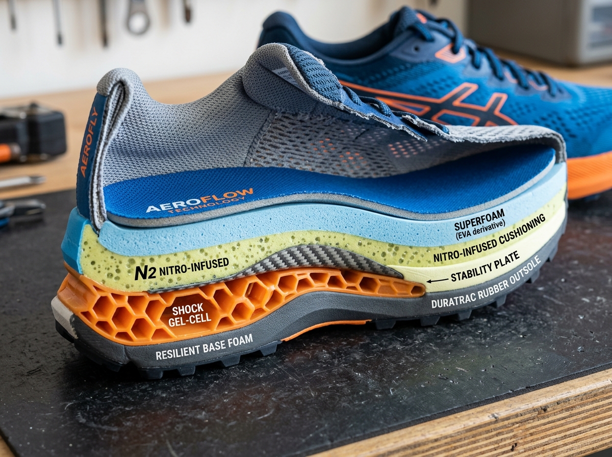 Advanced shoe cushioning technology in a high-performance midsole - best shoes for all day standing