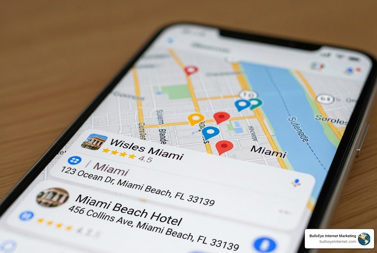 Google Maps search result for a local Miami business - Local SEO company Miami Google Maps search result for a local Miami business - Local SEO company Miami