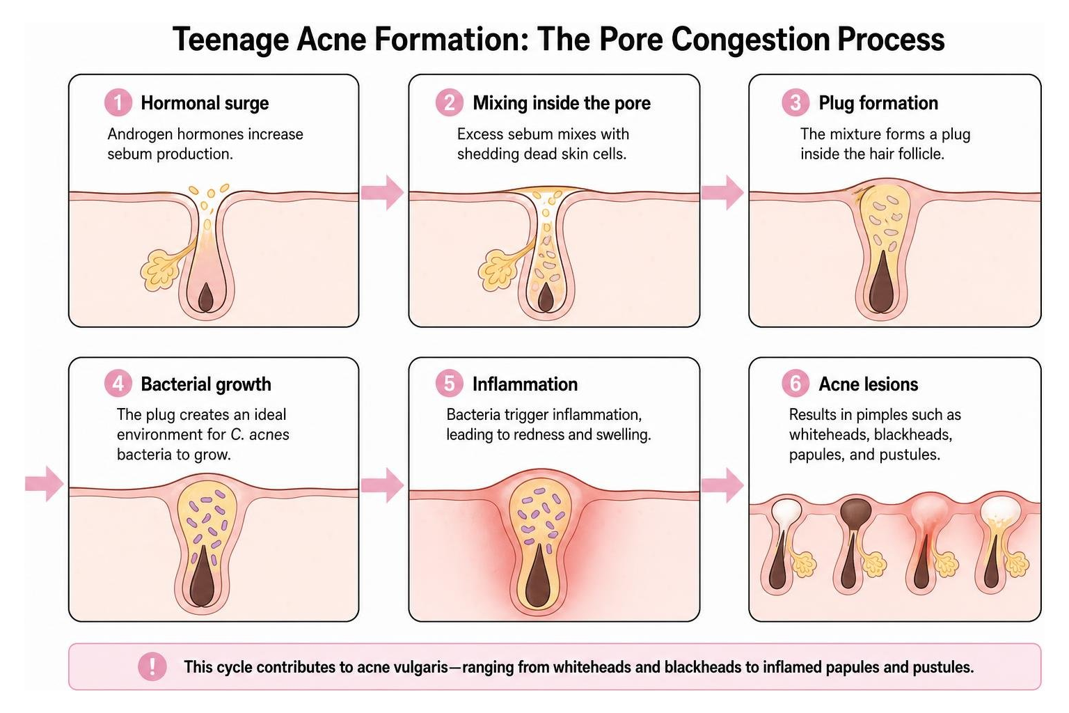 teenage acne formation and pore congestion process teenage acne formation and pore congestion process