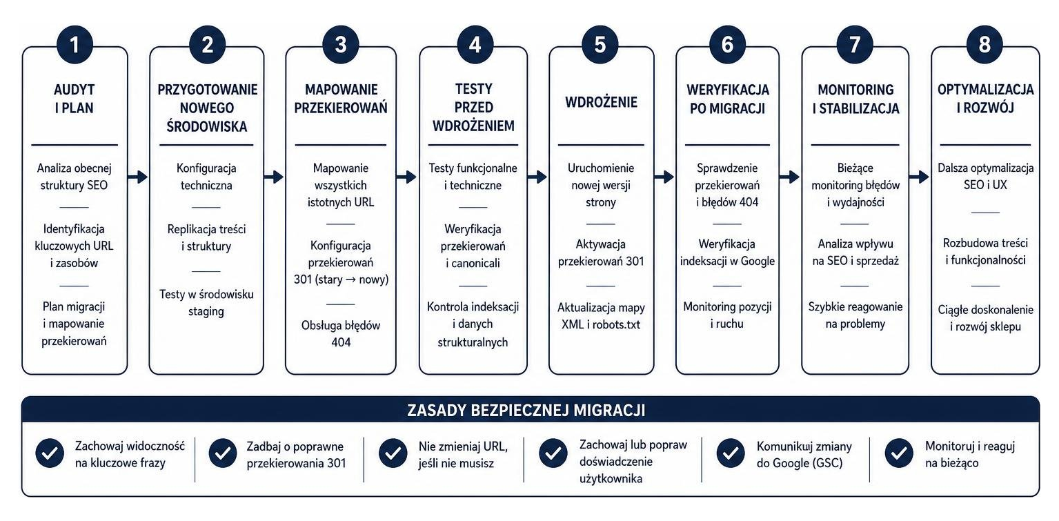 diagram przedstawiający bezpieczny proces migracji sklepu internetowego diagram przedstawiający bezpieczny proces migracji sklepu internetowego