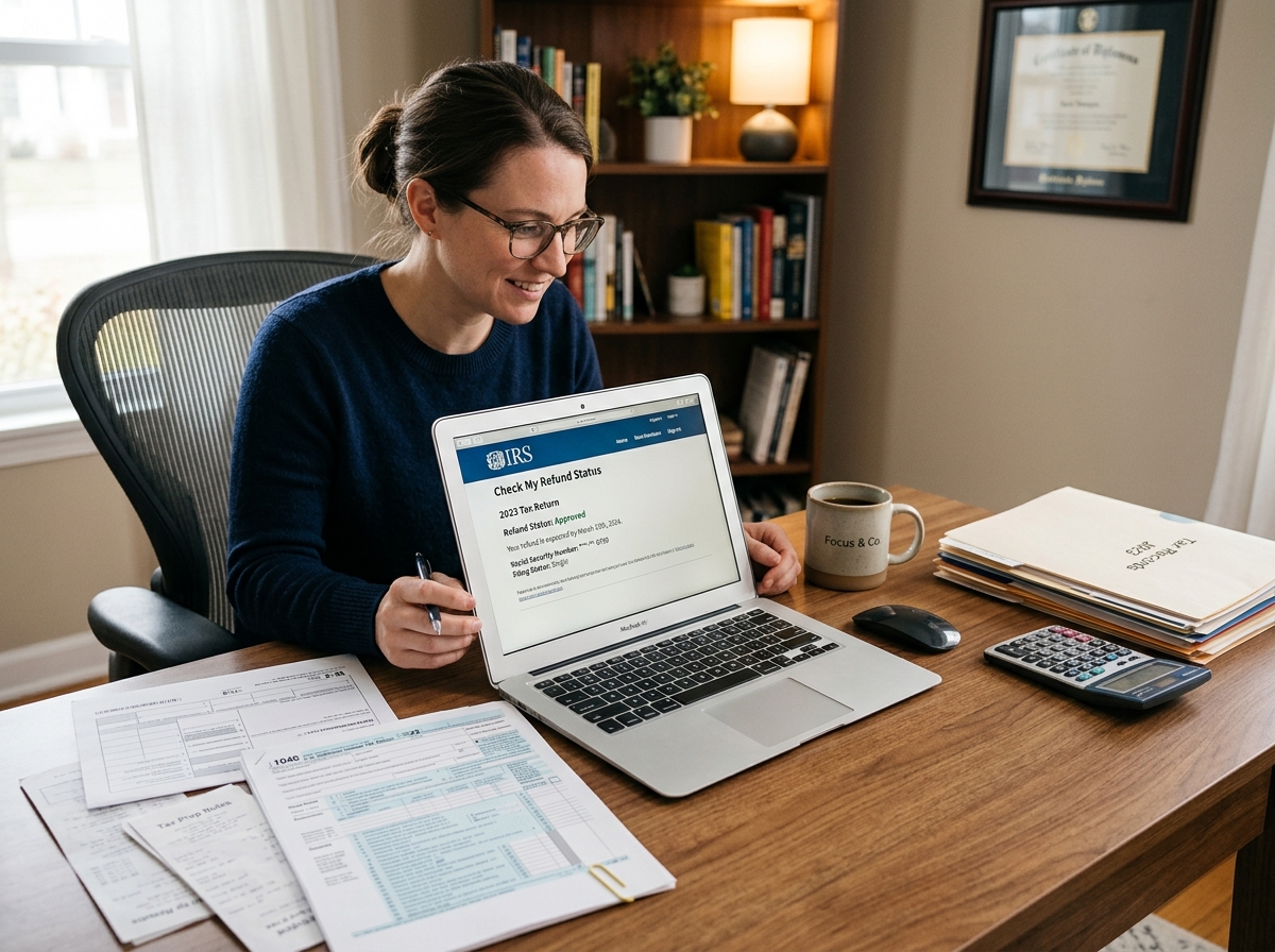 taxpayer checking online account status for refund - irs time to process tax return