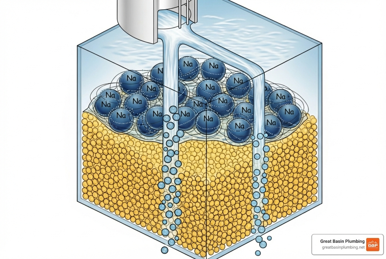 ion exchange process in a water softener - water treatment systems Utah