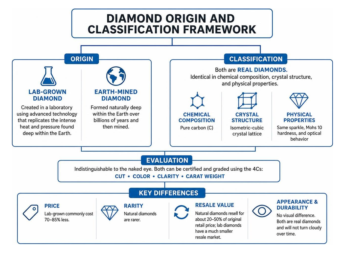 Diamond origin and classification framework