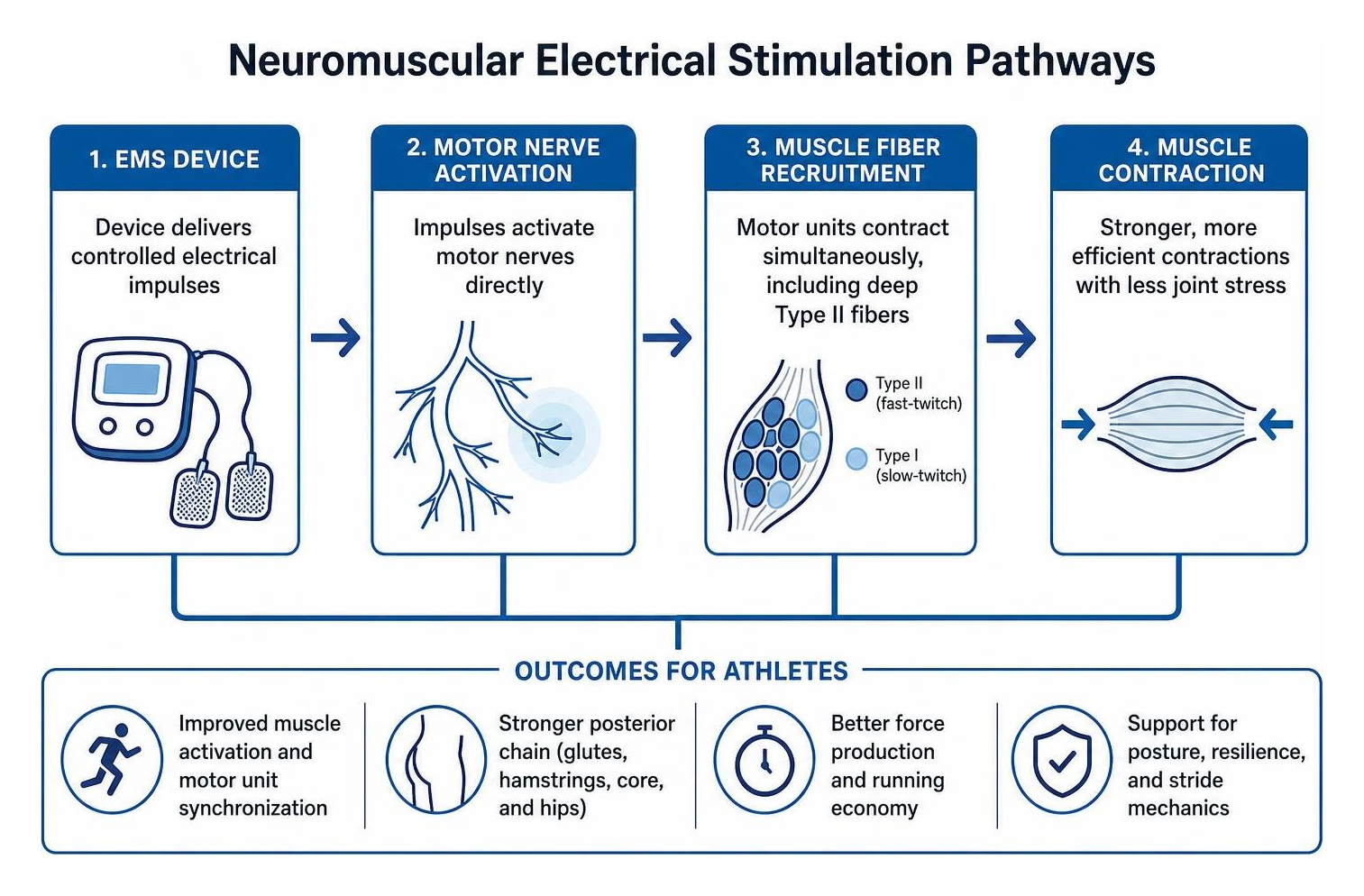neuromuscular electrical stimulation pathways diagram