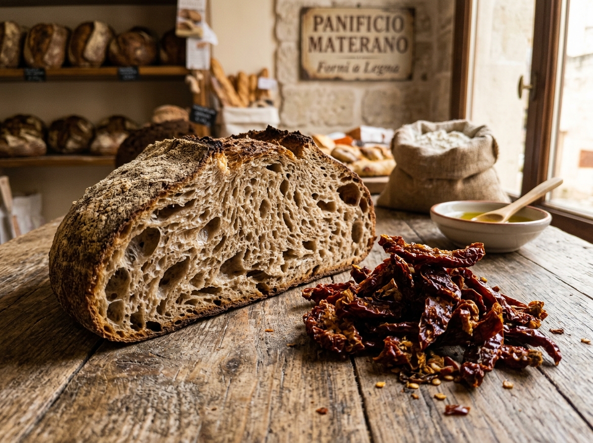 Local Matera bread and street food peperoni cruschi - low cost solo Basilicata Local Matera bread and street food peperoni cruschi - low cost solo Basilicata