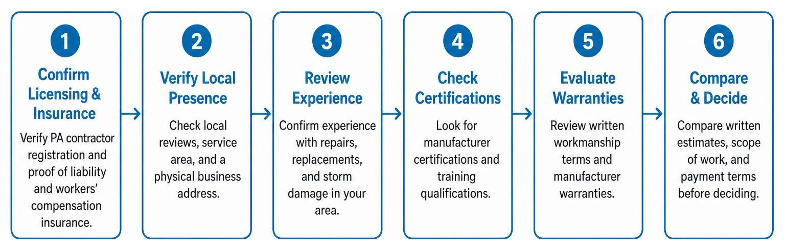 Vetting process for local roofing contractors Vetting process for local roofing contractors