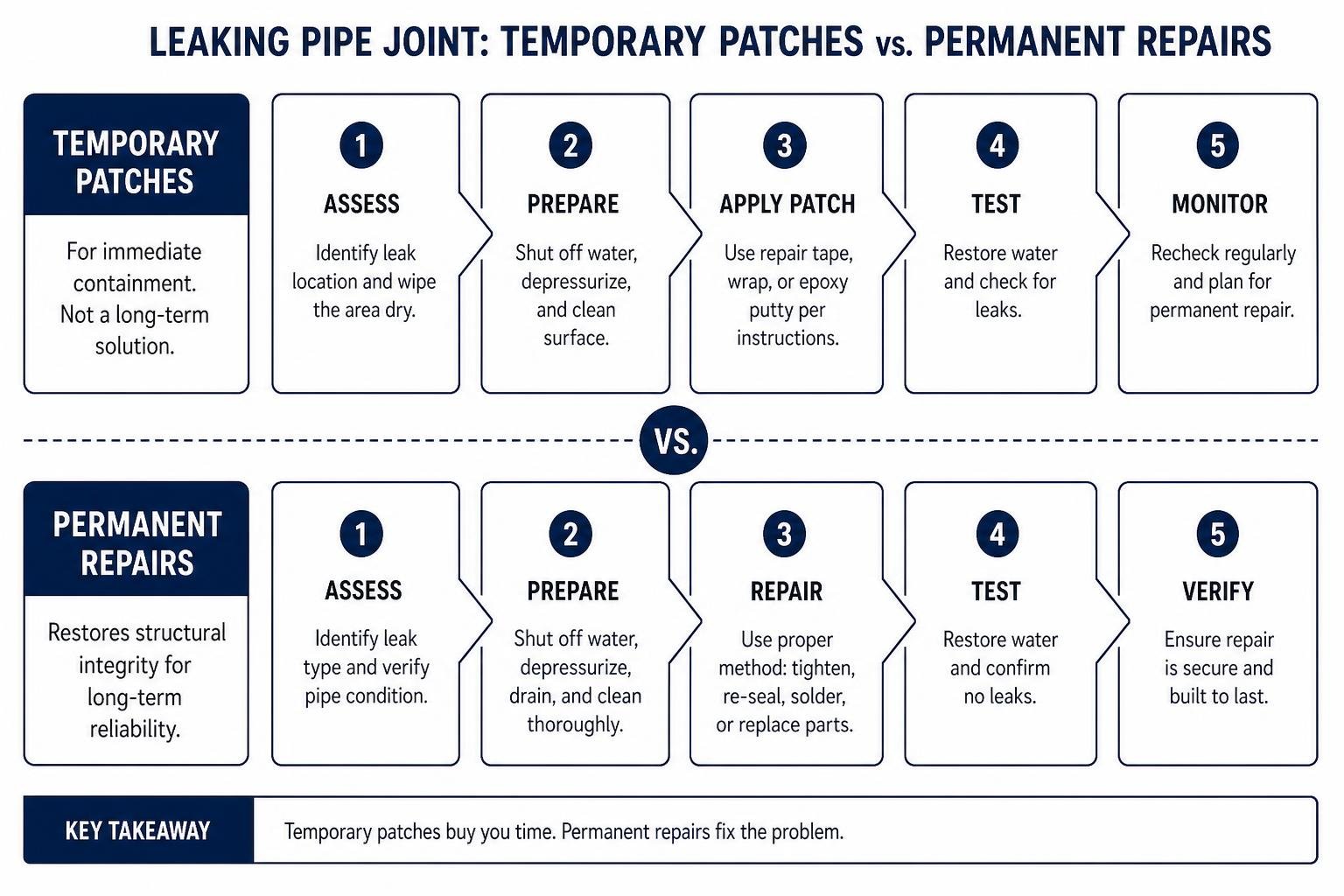 comparison process between temporary patches and permanent repairs comparison process between temporary patches and permanent repairs