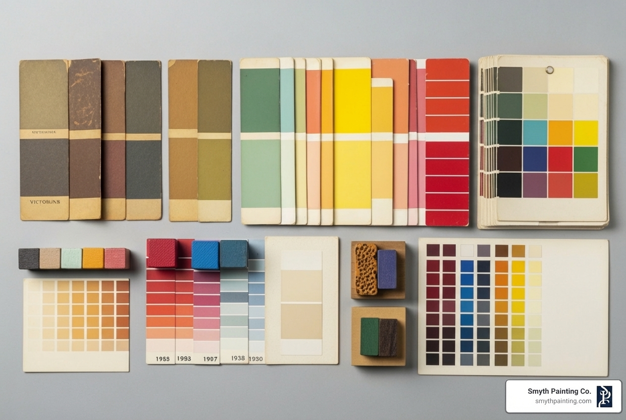 historic color charts or paint swatches from different eras - Historic home painting historic color charts or paint swatches from different eras - Historic home painting