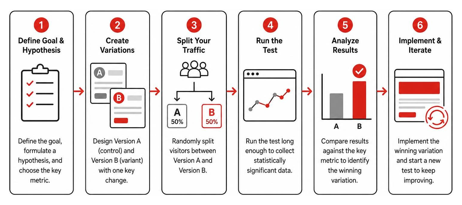 A/B Testing Process Diagram A/B Testing Process Diagram