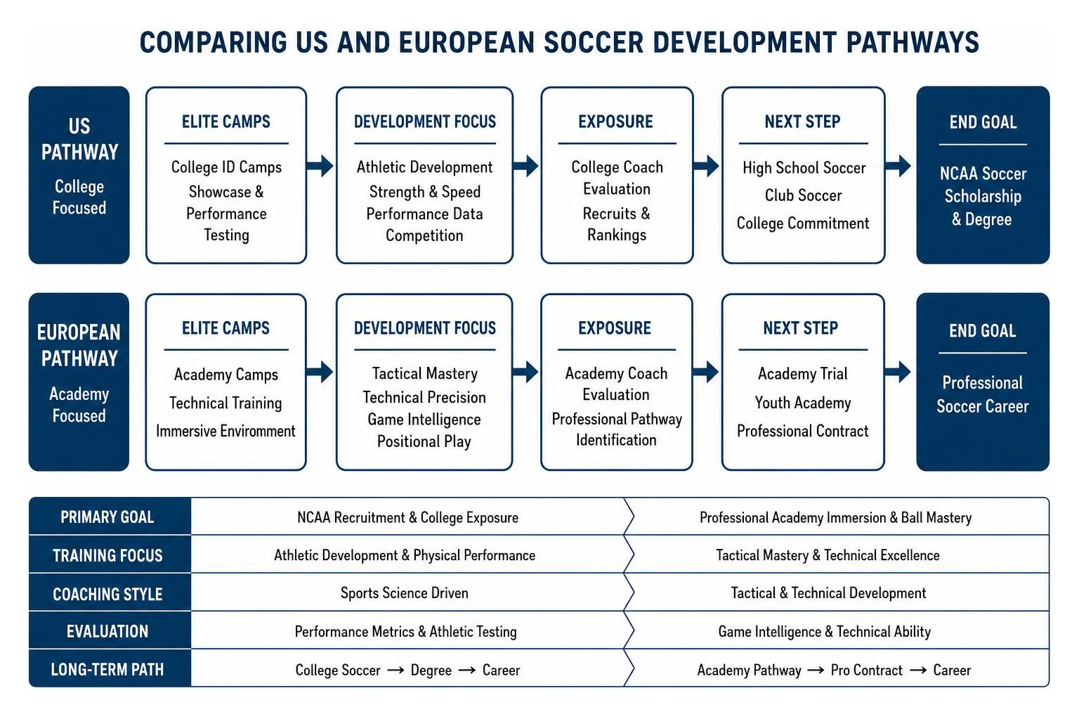 Comparing US and European Soccer Development Pathways Comparing US and European Soccer Development Pathways