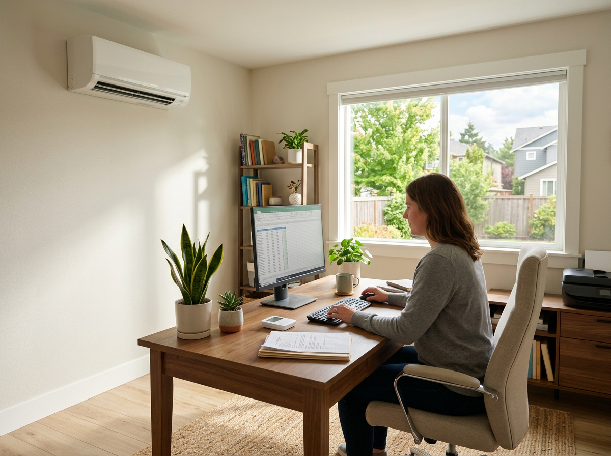 energy-efficient home office space with individual temperature control