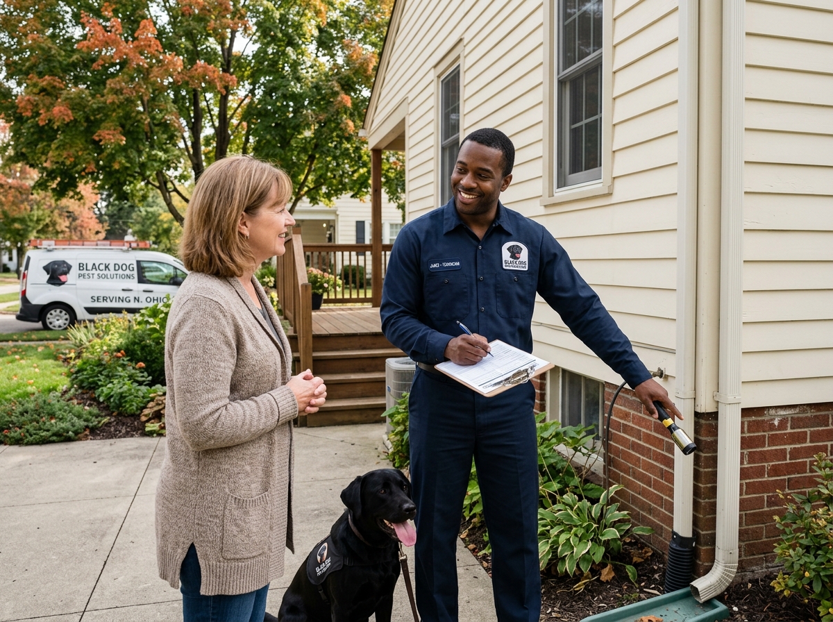 A Black Dog Pest Solutions technician conducting a free consultation and inspection. - Black Dog Pest Solutions pricing A Black Dog Pest Solutions technician conducting a free consultation and inspection. - Black Dog Pest Solutions pricing