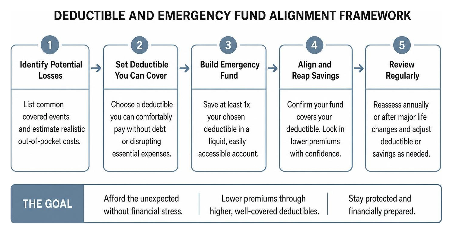 Deductible and emergency fund alignment framework