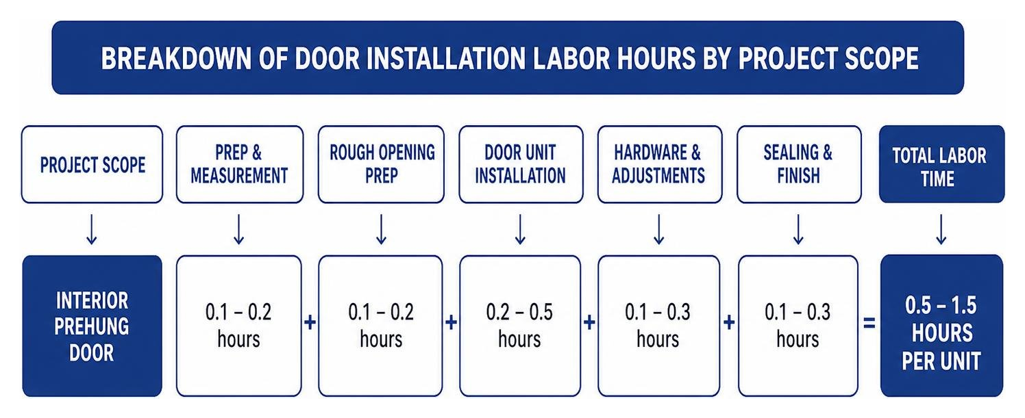 breakdown of door installation labor hours by project scope breakdown of door installation labor hours by project scope