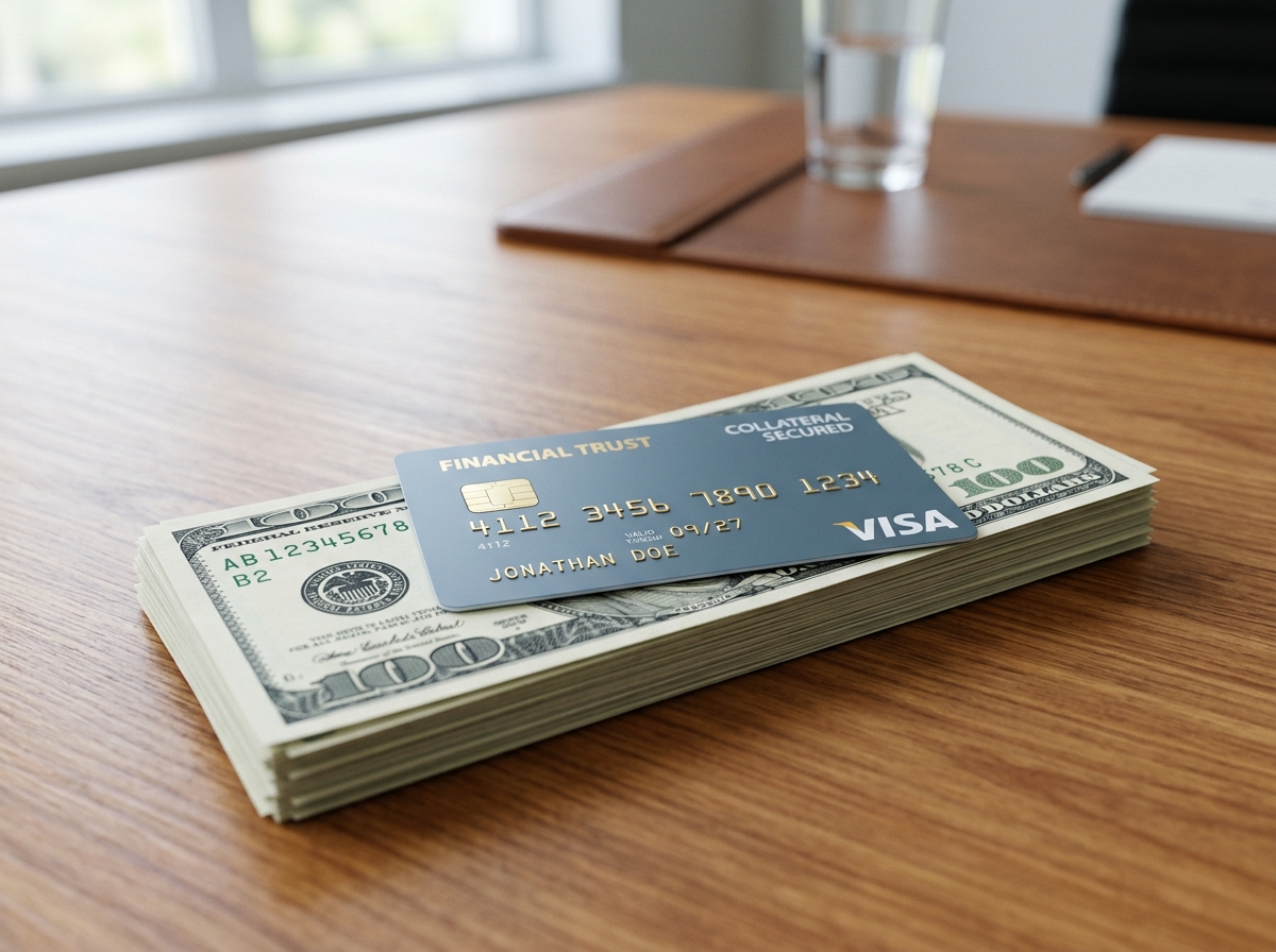 Secured credit card with a cash deposit as collateral - beginner's guide credit builder Secured credit card with a cash deposit as collateral - beginner's guide credit builder