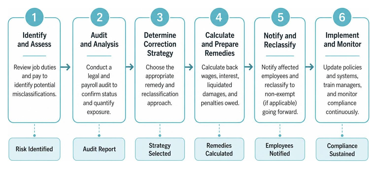 Process of employee reclassification and compliance audit Process of employee reclassification and compliance audit