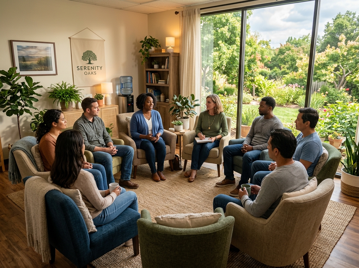 Comfortable non-hospital therapeutic group room for Alcohol Rehab Monmouth County NJ - Alcohol Rehab Monmouth County NJ