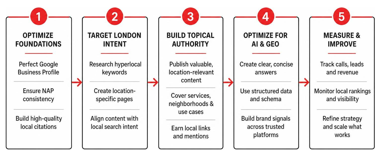 Step-by-step local search dominance framework for London businesses Step-by-step local search dominance framework for London businesses