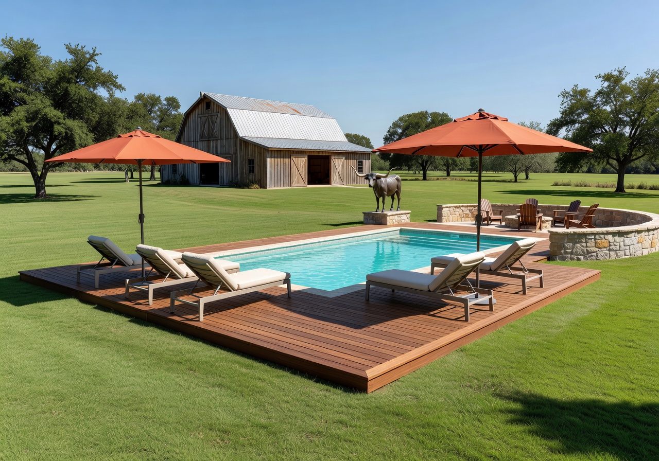 3D rendering of a multi-level deck on a sloped Magnolia backyard - 3d deck visualization magnolia