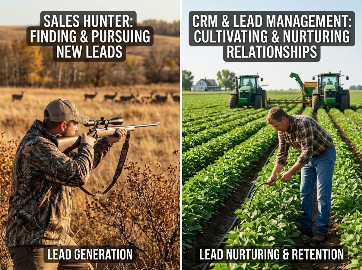 Hunting vs Farming Comparison for Lead Management vs CRM - lead management vs crm Hunting vs Farming Comparison for Lead Management vs CRM - lead management vs crm