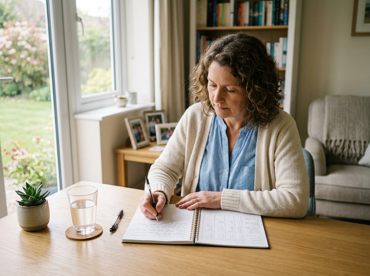 Patient tracking symptoms in a bladder diary