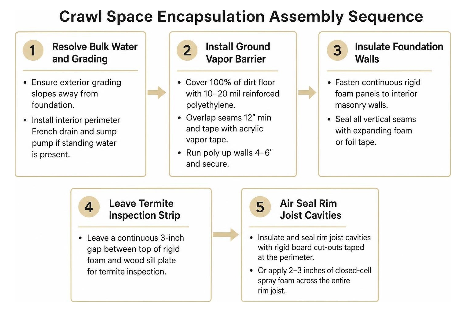crawl space encapsulation assembly sequence crawl space encapsulation assembly sequence