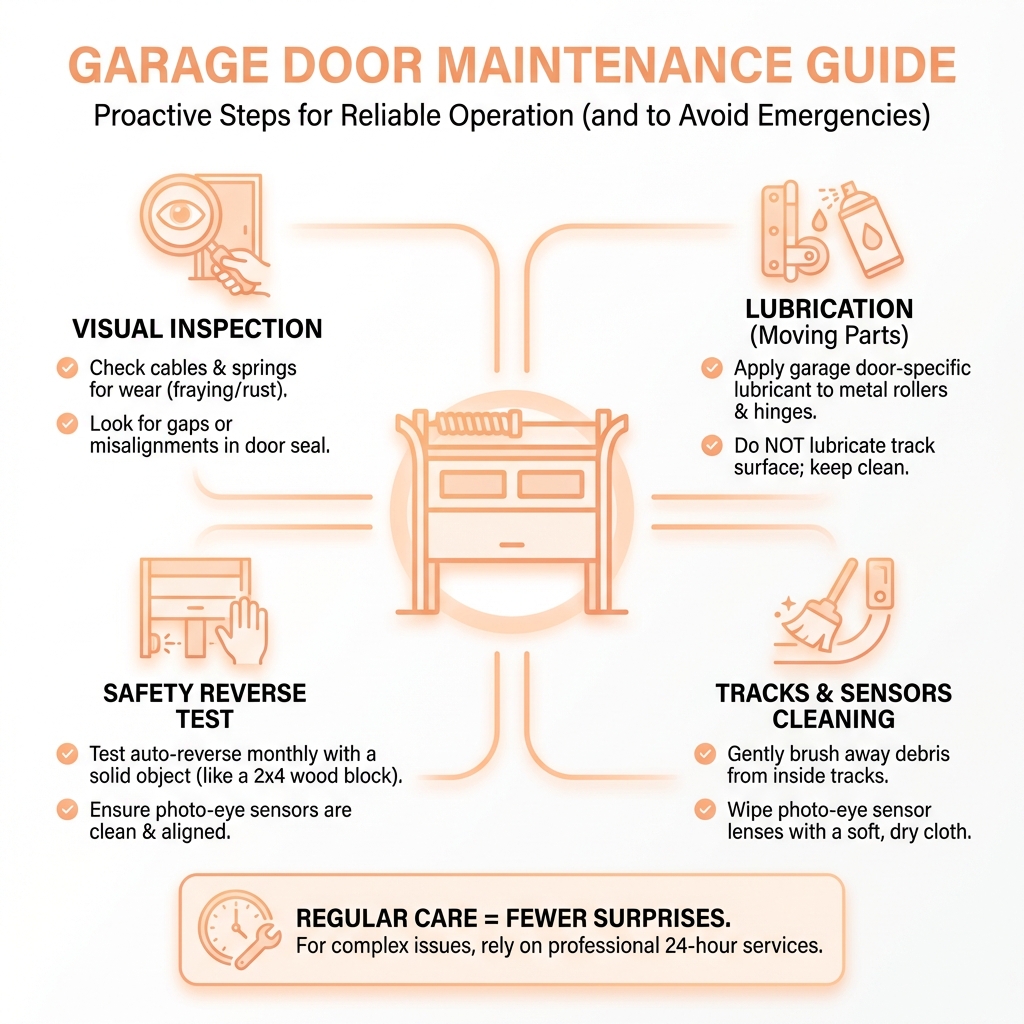 professional technician repairing garage door - 24 hour emergency garage door repair