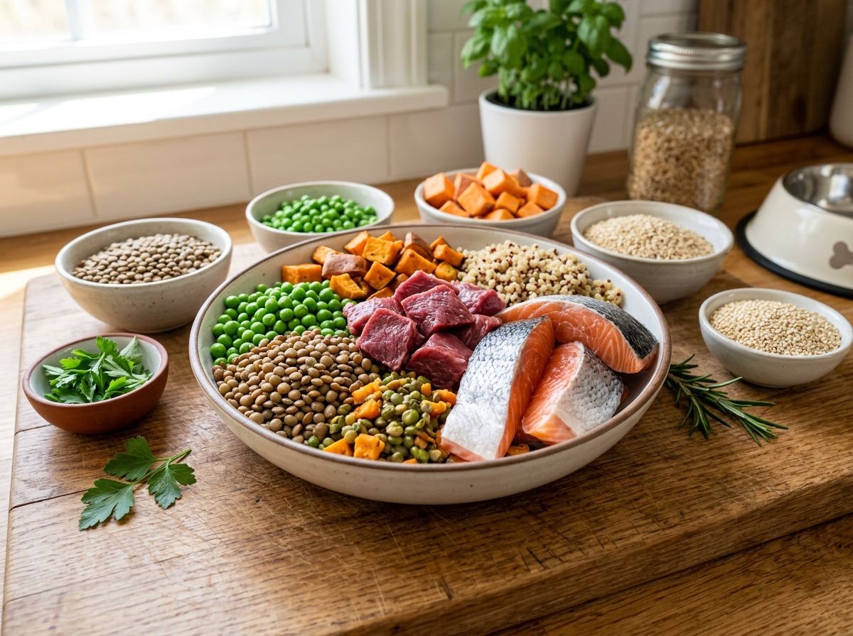 plant-based and novel protein ingredients - dairy free hypoallergenic dog food
