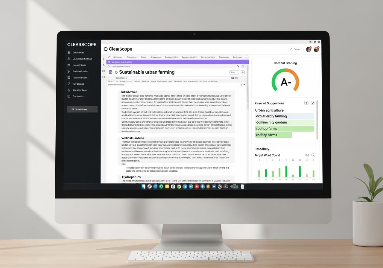 Clearscope's content editor interface - ai seo optimization tools