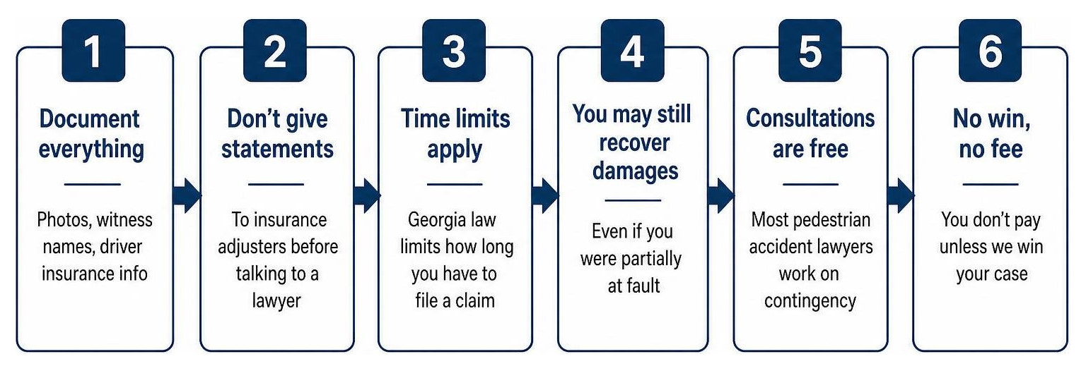 Immediate steps to take following a pedestrian crash sequence Immediate steps to take following a pedestrian crash sequence