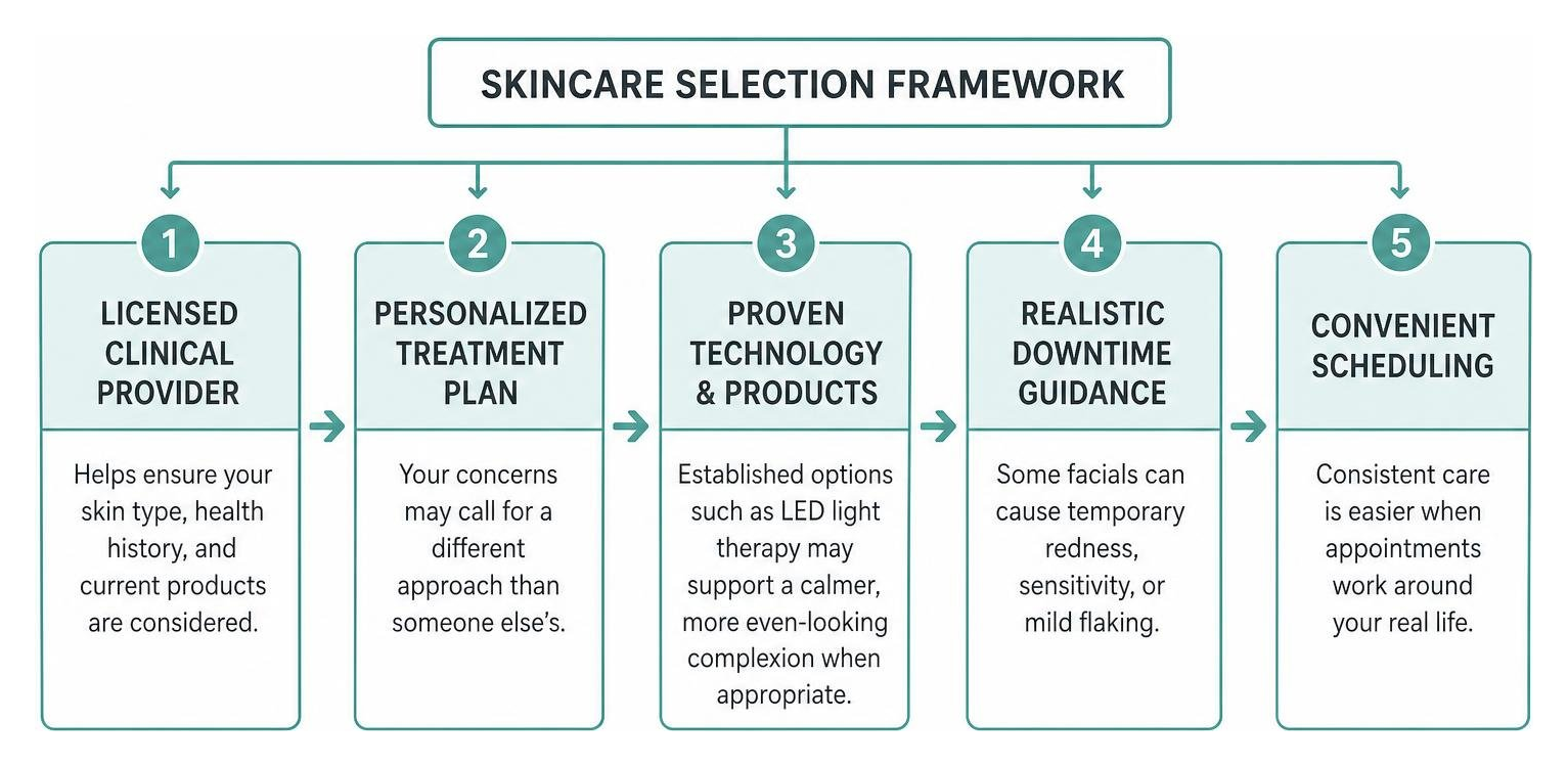 Skincare selection framework diagram Skincare selection framework diagram