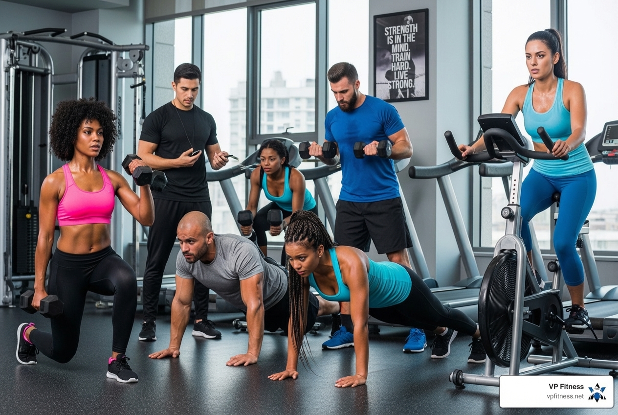 small group training session where participants are engaged and motivated - personal training in my area