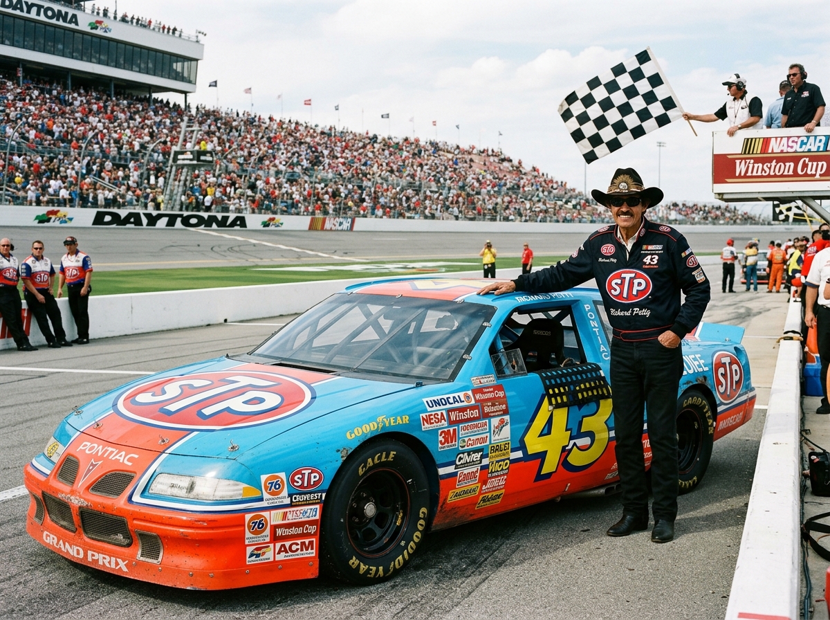The King Richard Petty at the track - nascar drivers retired