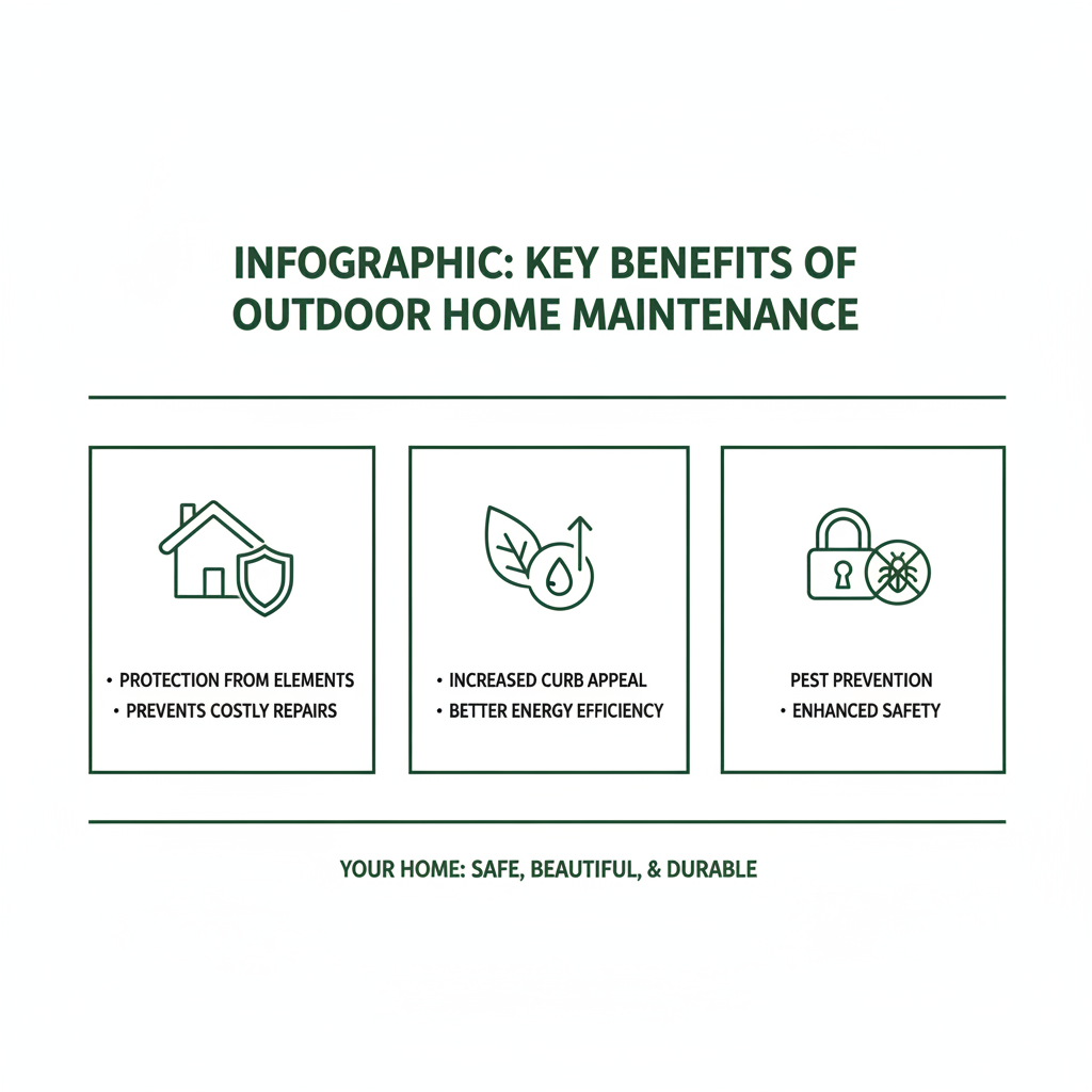 Infographic: Key Benefits of Outdoor Home Maintenance - outdoor home maintenance infographic 