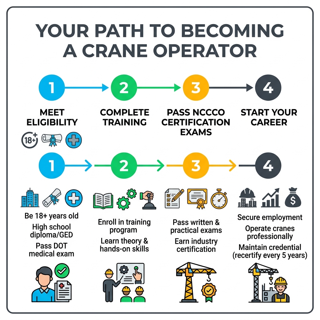Step Operator Line Become a Crane Operator: 4-Step Guide 2026