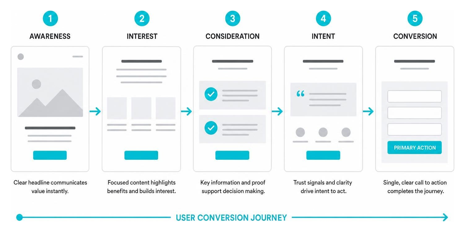 user conversion journey through simplified website layouts user conversion journey through simplified website layouts