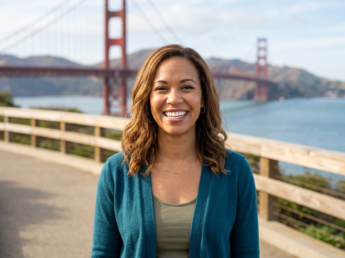 A San Francisco patient smiling confidently after a holistic dental treatment - Holistic Dentist San Francisco A San Francisco patient smiling confidently after a holistic dental treatment - Holistic Dentist San Francisco