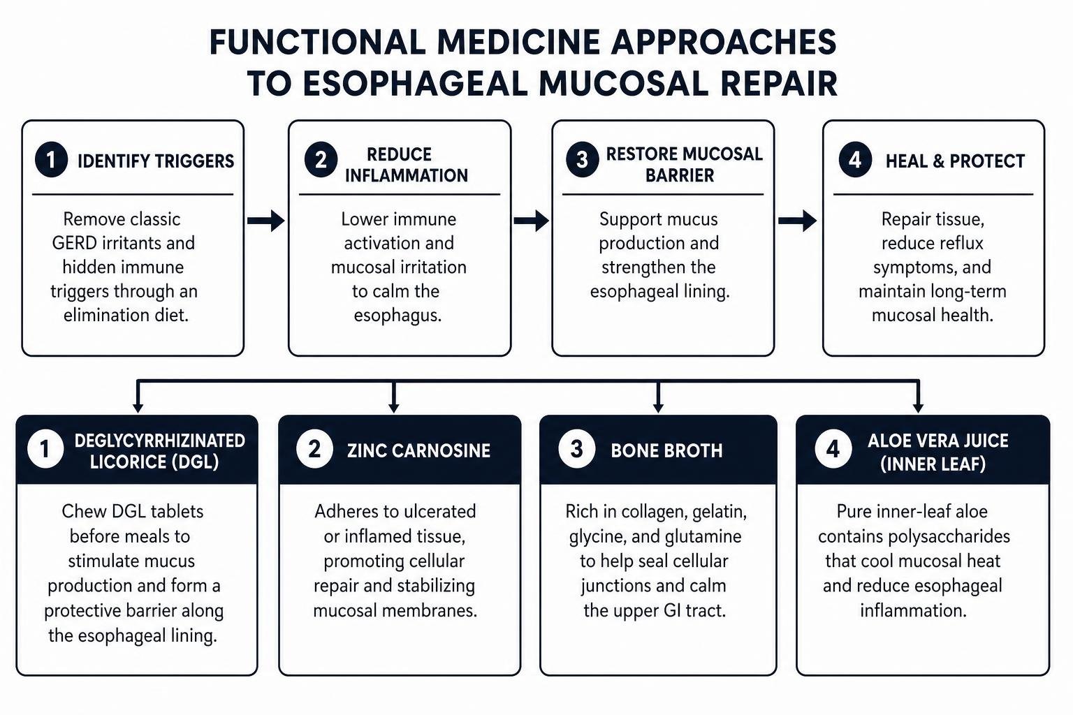 Functional medicine approaches to esophageal mucosal repair Functional medicine approaches to esophageal mucosal repair