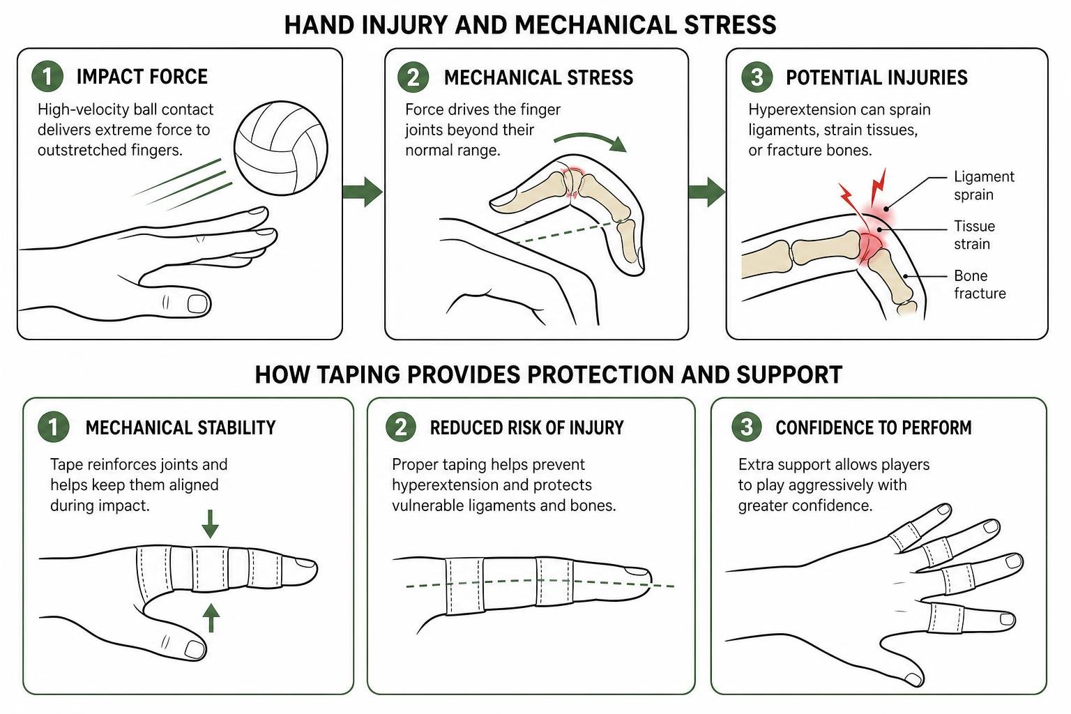 Hand injury and mechanical stress diagram