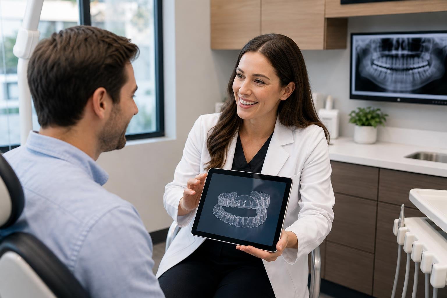 Professional dental consultation for clear aligners