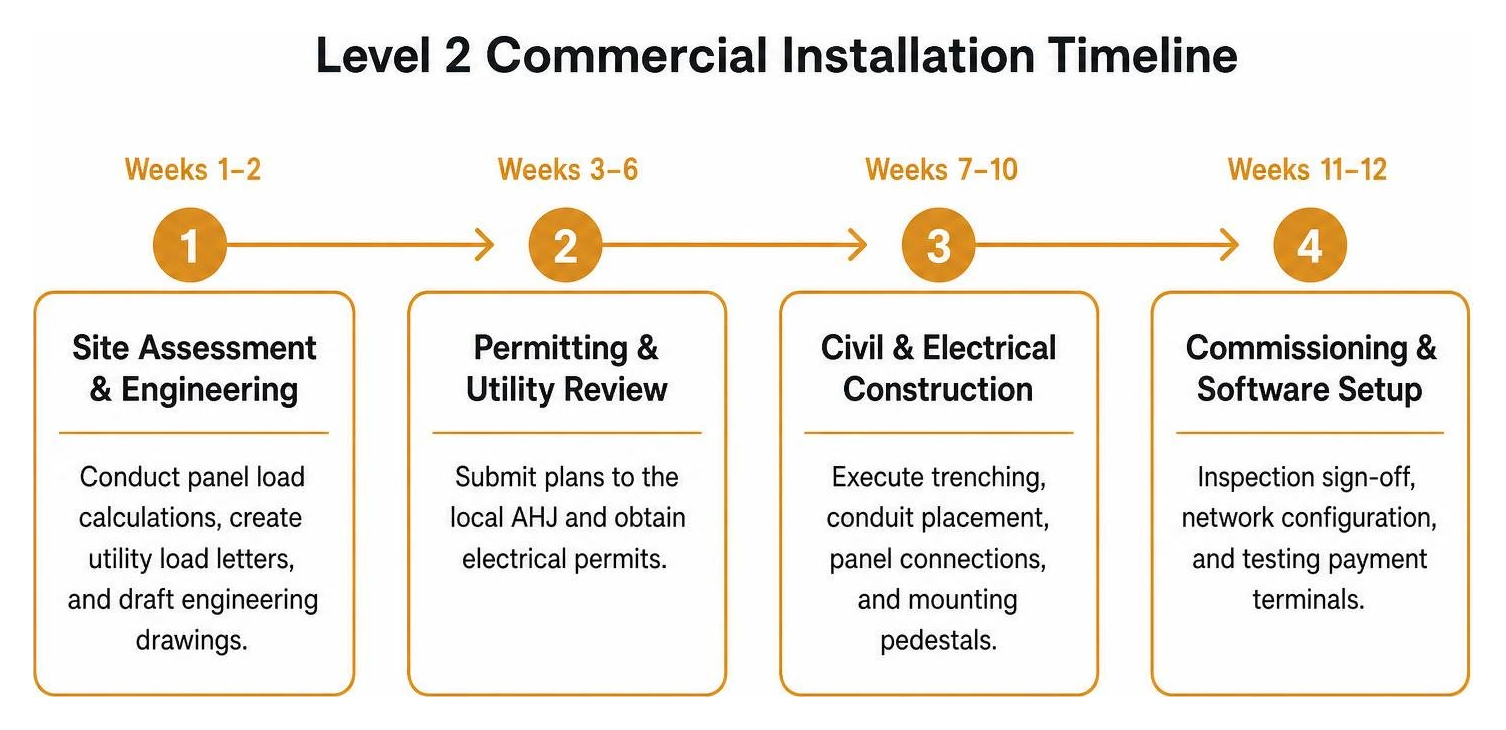 Level 2 Commercial Installation Timeline