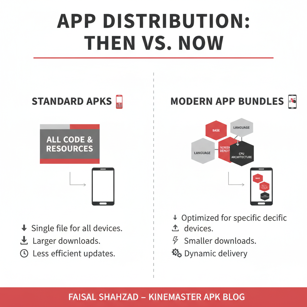 Comparison between standard APKs and modern App Bundles - apk mirror safe infographic Comparison between standard APKs and modern App Bundles - apk mirror safe infographic