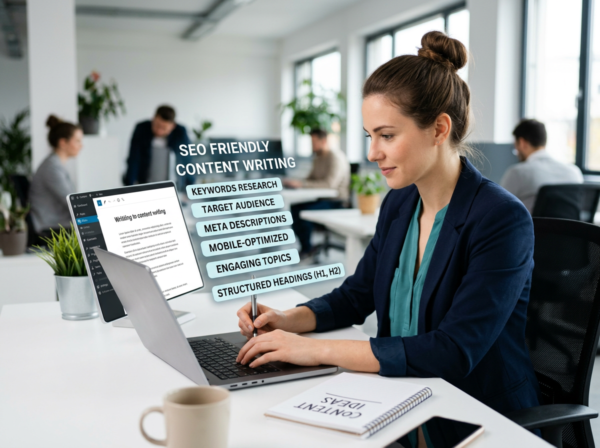 well-structured digital article with clear headings - seo friendly content writing