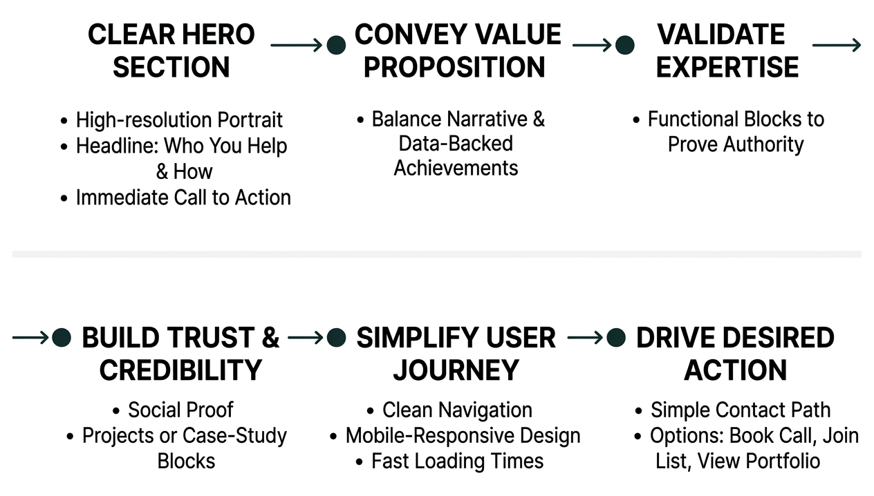 Core conversion architecture of a modern personal website