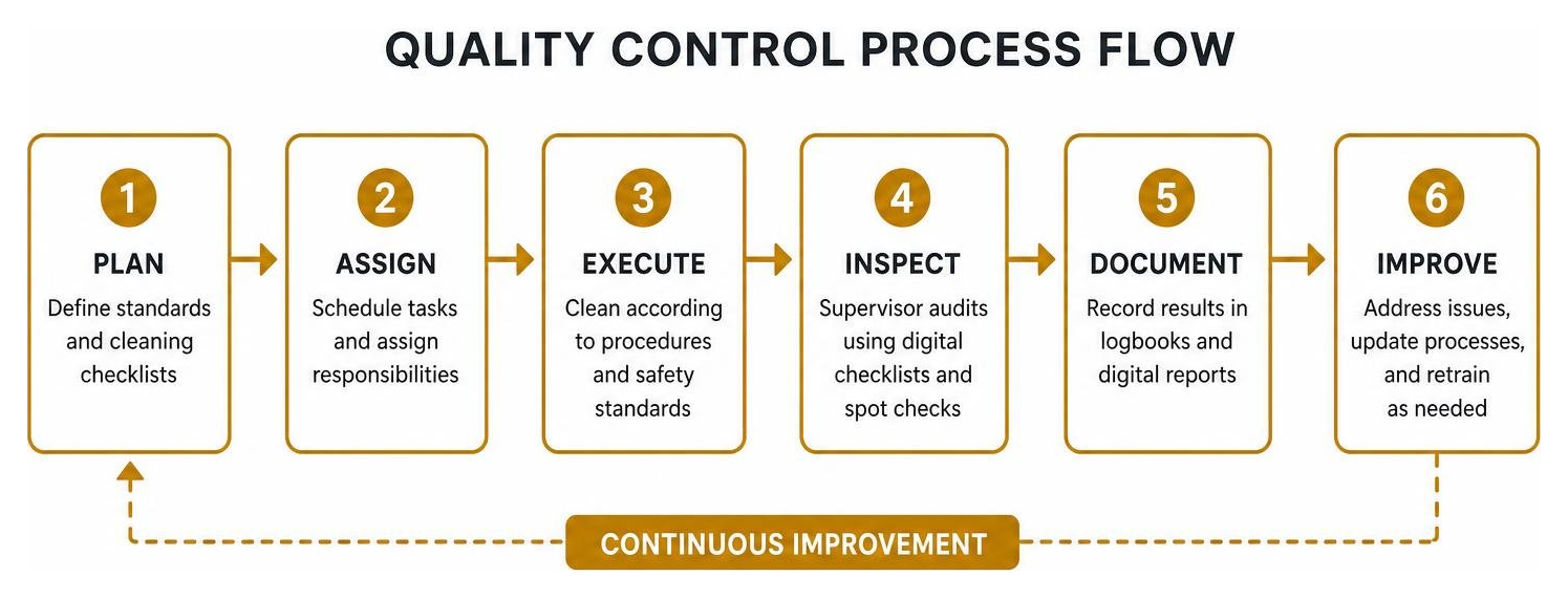 Quality control process flow Quality control process flow