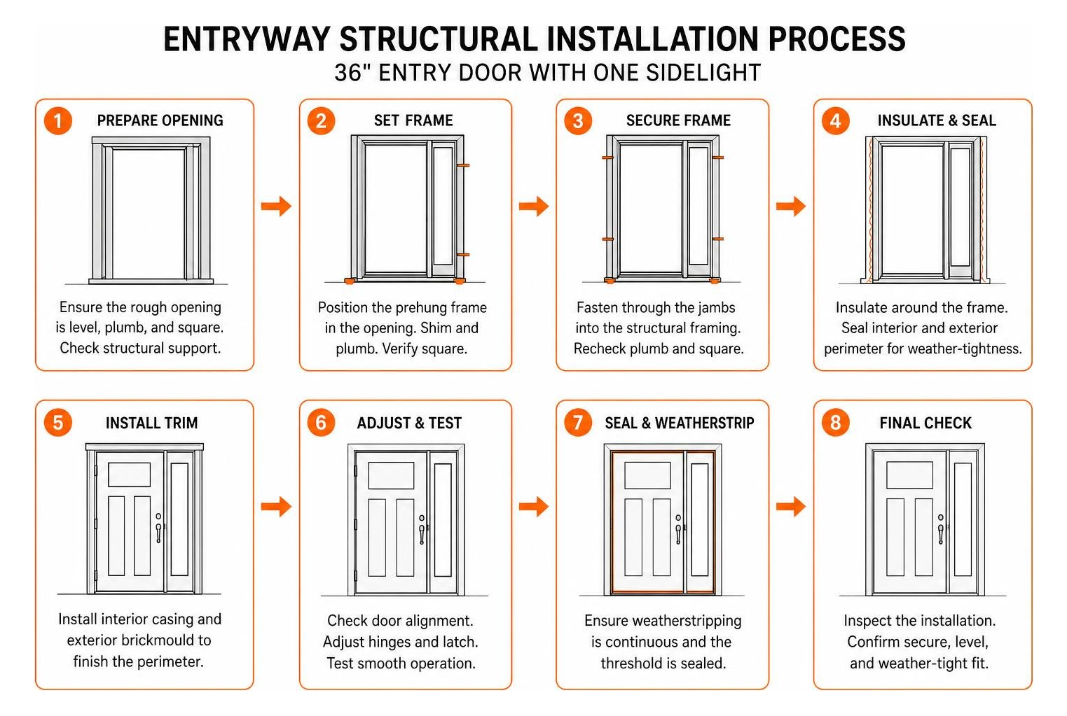 entryway structural installation process entryway structural installation process