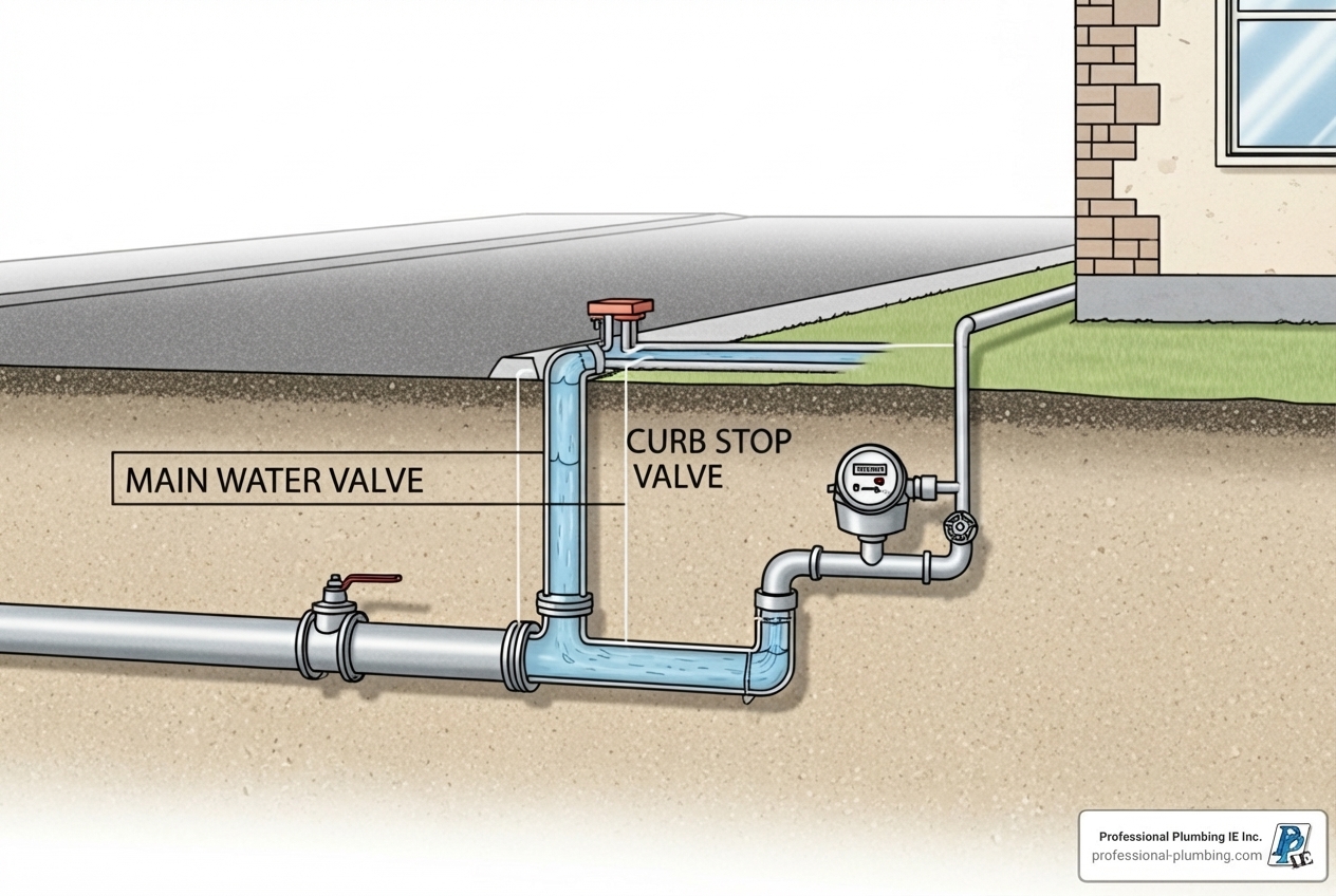 Diagram of water line responsibility - main water line leak