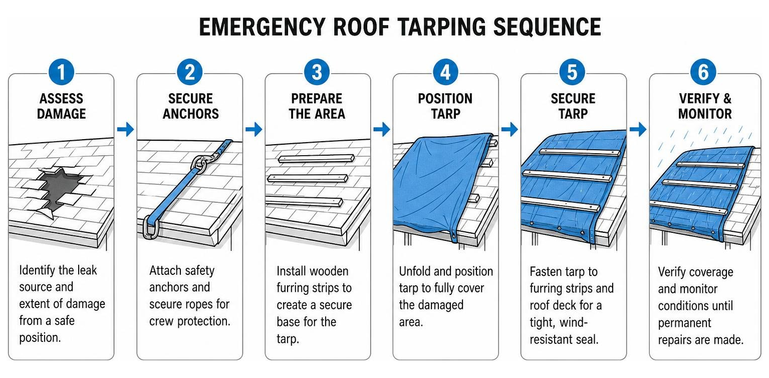 emergency roof tarping sequence diagram emergency roof tarping sequence diagram