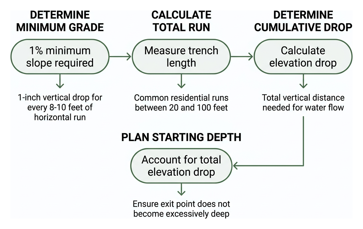 French drain slope and gradient calculations French drain slope and gradient calculations